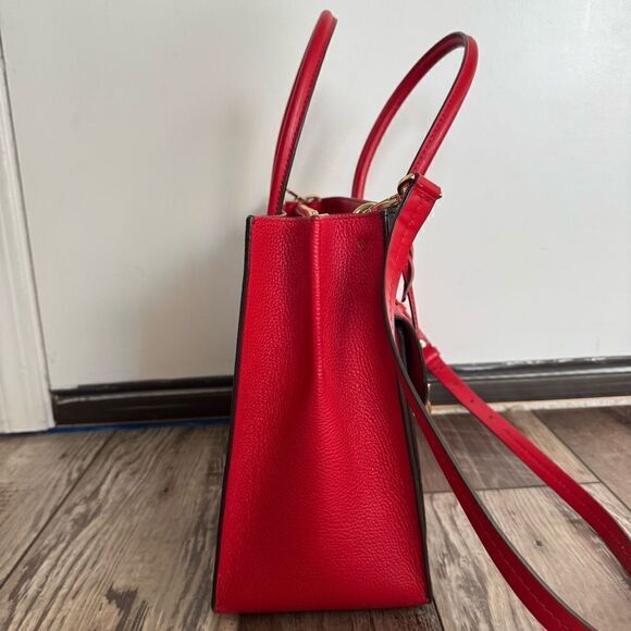 Michael Kors Red and Brown Large Mercer Tote - Picture 3 of 7
